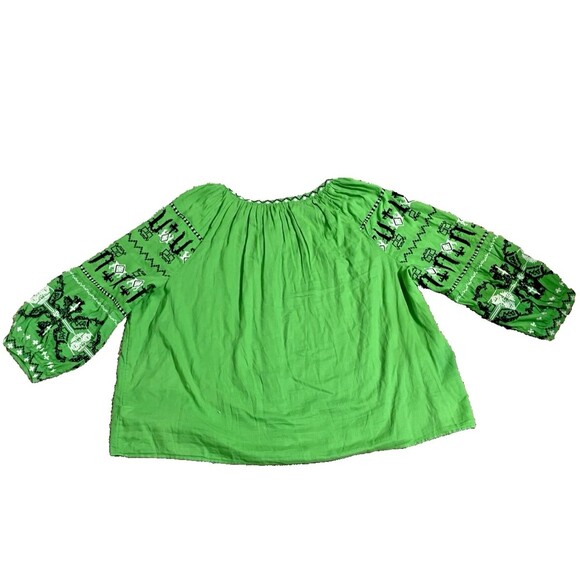 Crown & Ivy Peasant Top NWT Blouse Boho sz 3X Plus 3/4 Sleeve Embroidered Tunic - Picture 3 of 16